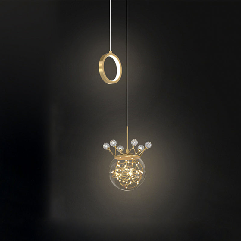 Sphärische Anhängerleuchten zeitgenössischer Metallhängeanhänger Lichter