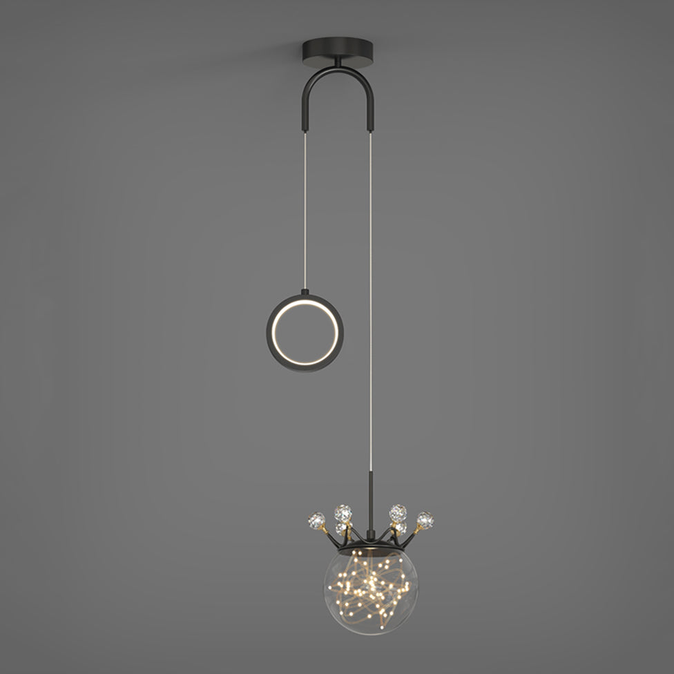 Sphärische Anhängerleuchten zeitgenössischer Metallhängeanhänger Lichter