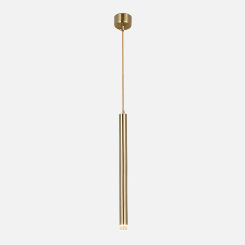 Luz de cilindro Luz contemporánea de estilo contemporáneo 1 accesorio de iluminación colgante de luz en oro