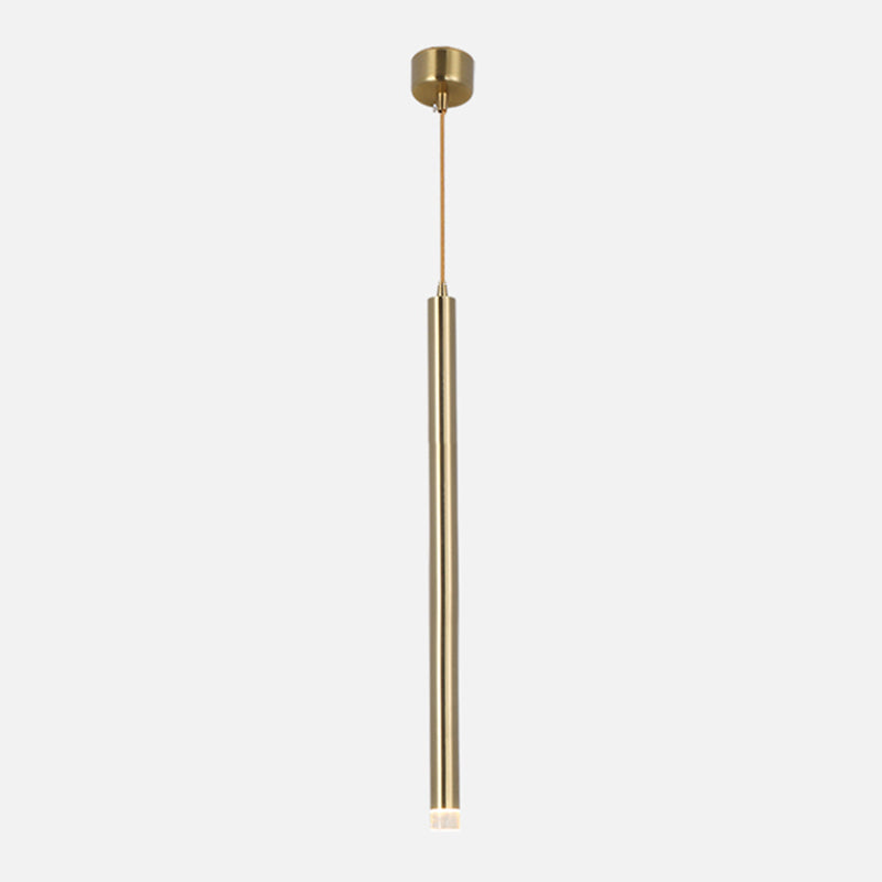 Luz de cilindro Luz contemporánea de estilo contemporáneo 1 accesorio de iluminación colgante de luz en oro