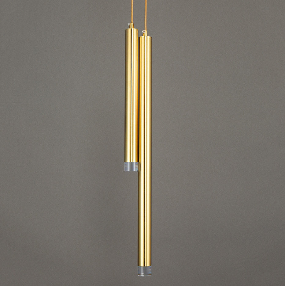 Luz de cilindro Luz contemporánea de estilo contemporáneo 1 accesorio de iluminación colgante de luz en oro