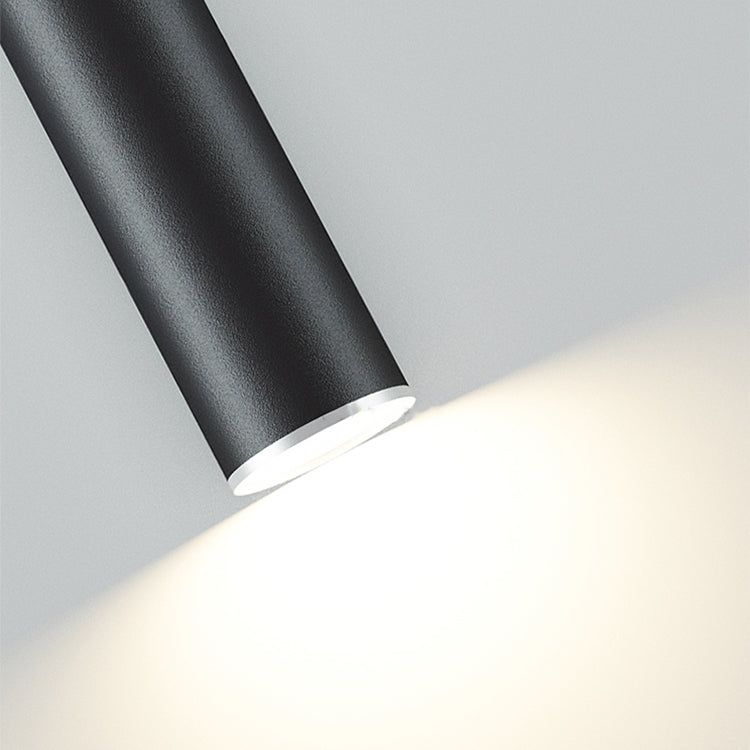 Forma de cilindro luces colgantes de estilo contemporáneo accesorios de iluminación colgante de metal en negro