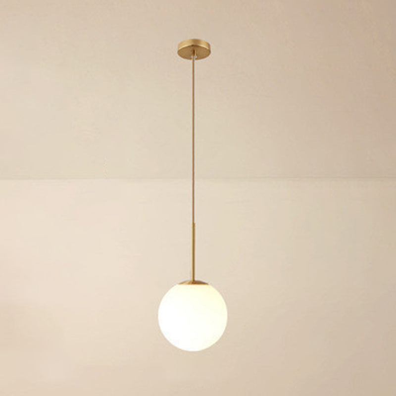 Estilo moderno de forma esférica vidrio de iluminación colgante 1 lámpara colgante de luz para sala de estar