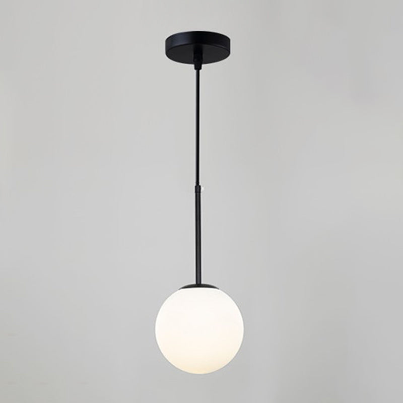 Moderner Stil Kugelform Pendelleuchte Glas 1 Licht Anhängerlampe für Wohnzimmer