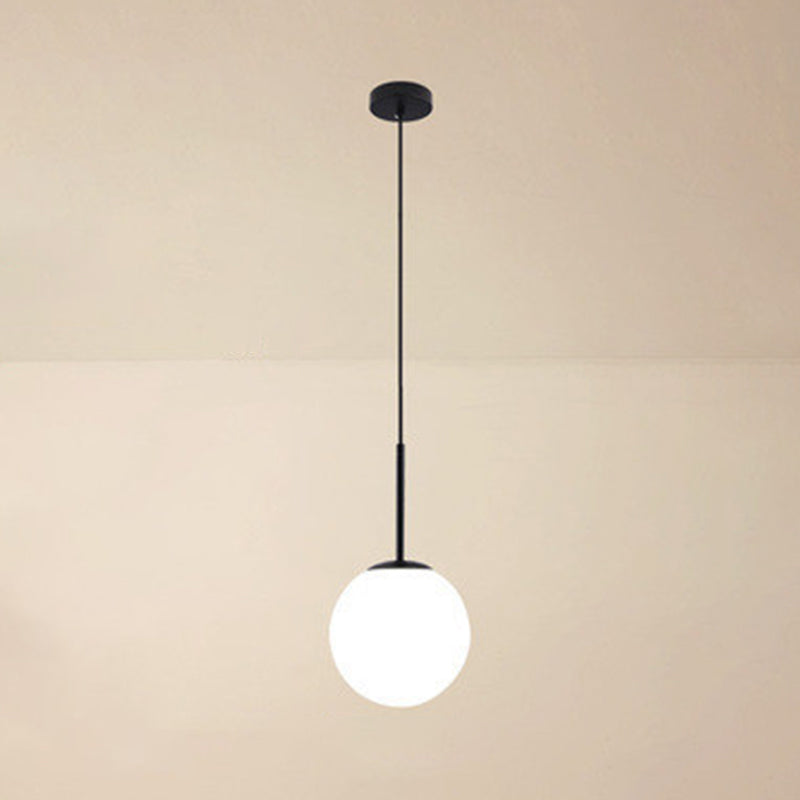Estilo moderno de forma esférica vidrio de iluminación colgante 1 lámpara colgante de luz para sala de estar