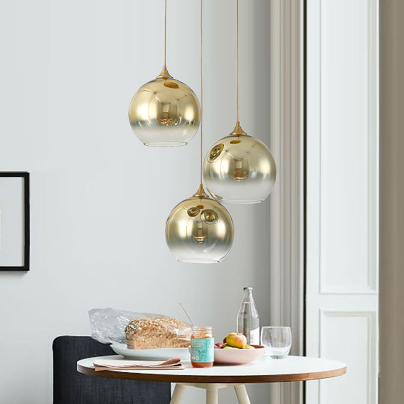 Moderner Stil sphärischer Form anheizt Anhänger Beleuchtung Glas 1 Lichtheiztlicht Licht für das Restaurant