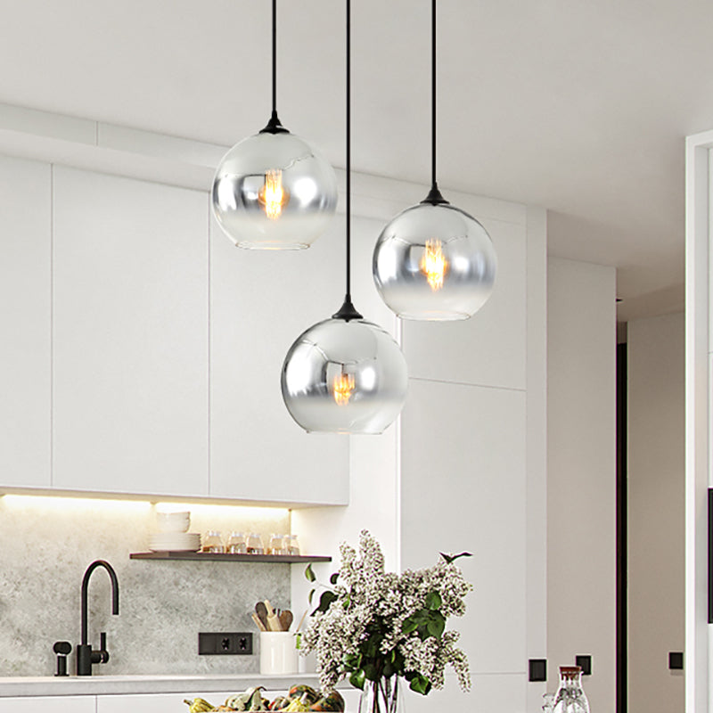 Moderner Stil sphärischer Form anheizt Anhänger Beleuchtung Glas 1 Lichtheiztlicht Licht für das Restaurant