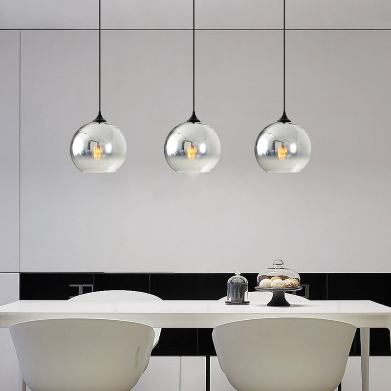 Moderner Stil sphärischer Form anheizt Anhänger Beleuchtung Glas 1 Lichtheiztlicht Licht für das Restaurant