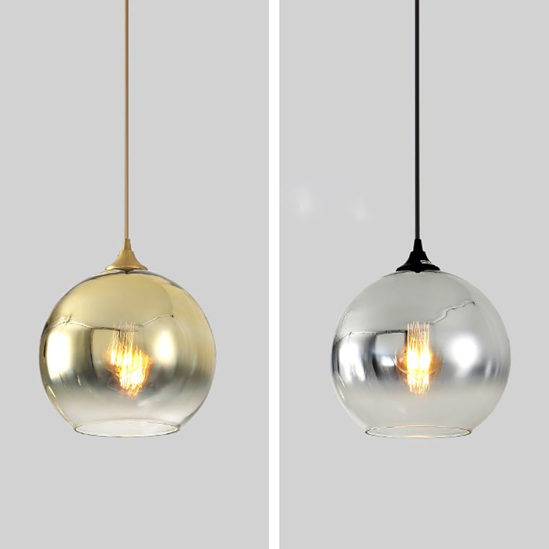 Moderner Stil sphärischer Form anheizt Anhänger Beleuchtung Glas 1 Lichtheiztlicht Licht für das Restaurant
