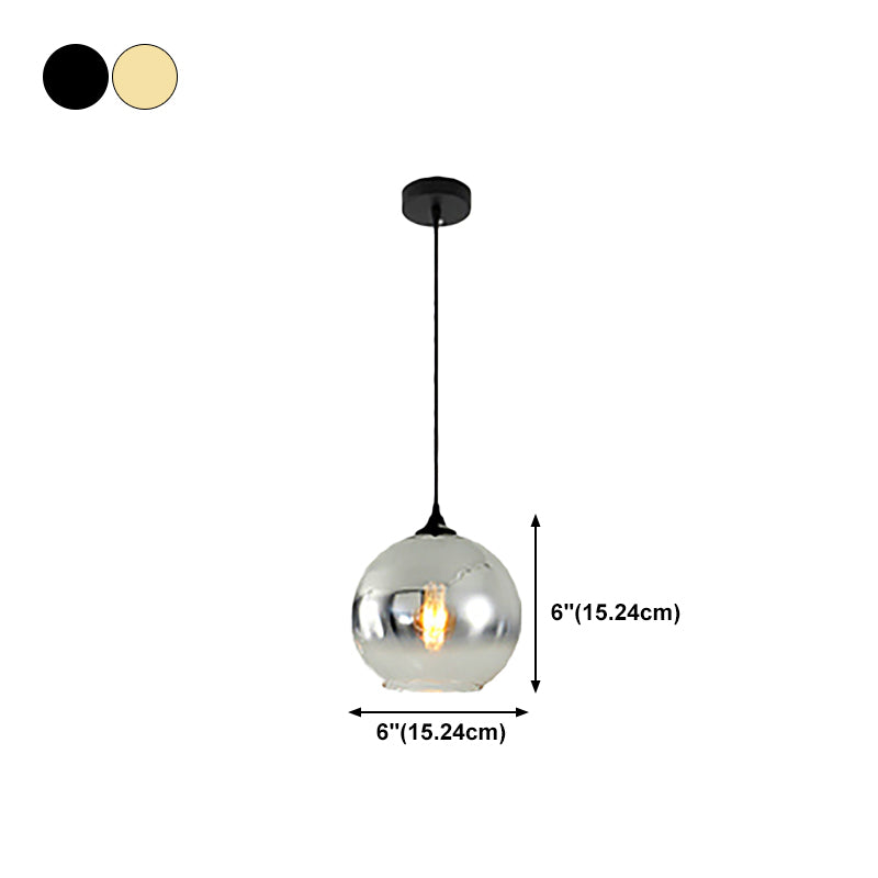 Moderner Stil sphärischer Form anheizt Anhänger Beleuchtung Glas 1 Lichtheiztlicht Licht für das Restaurant