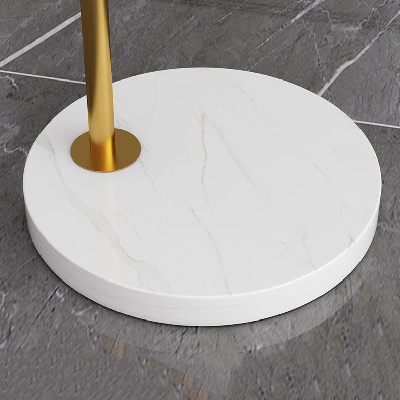 Luz de piso de lámpara de lámpara de hierro simple moderna de hierro con base de mármol para dormitorio