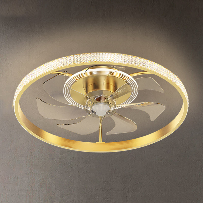 Iluminación de ventilador de techo de estilo moderno iluminación de ventilador de techo de metal para dormitorio