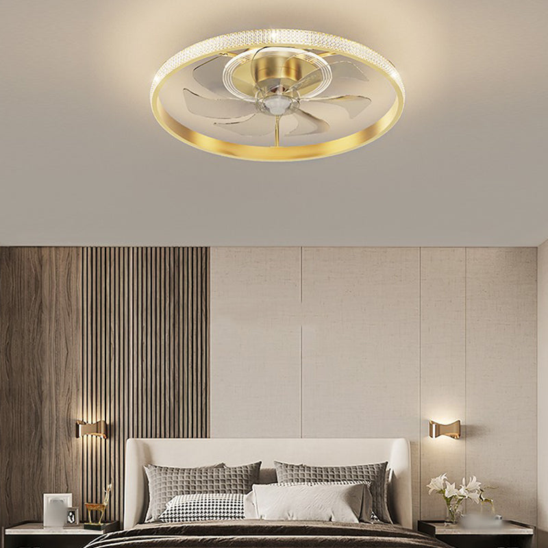 Iluminación de ventilador de techo de estilo moderno iluminación de ventilador de techo de metal para dormitorio