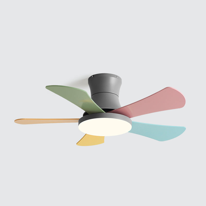 Éclairage de ventilateur de plafond de style moderne 1 Éclair de ventilateur de plafond léger avec bois pour chambre à coucher