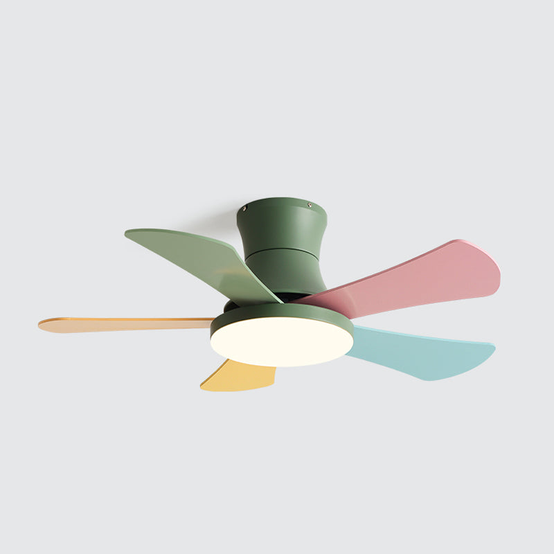 Éclairage de ventilateur de plafond de style moderne 1 Éclair de ventilateur de plafond léger avec bois pour chambre à coucher