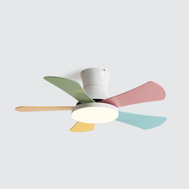 Éclairage de ventilateur de plafond de style moderne 1 Éclair de ventilateur de plafond léger avec bois pour chambre à coucher