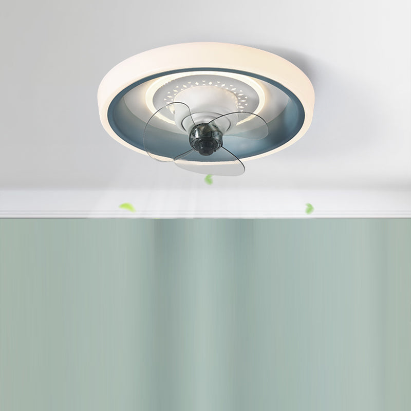 Moderne stijl plafondventilator verlichting metaal 1 licht plafondventilator licht voor keuken