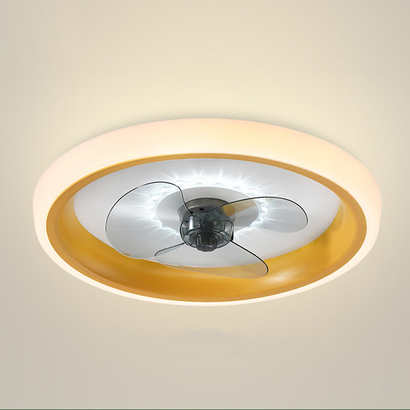Moderne stijl plafondventilator verlichting metaal 1 licht plafondventilator licht voor keuken