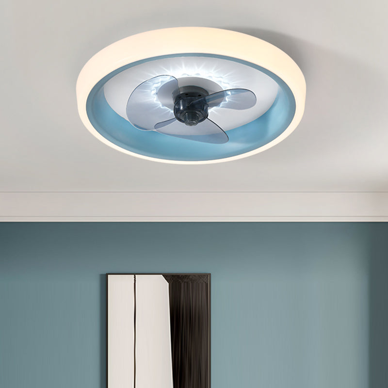 Moderne stijl plafondventilator verlichting metaal 1 licht plafondventilator licht voor keuken