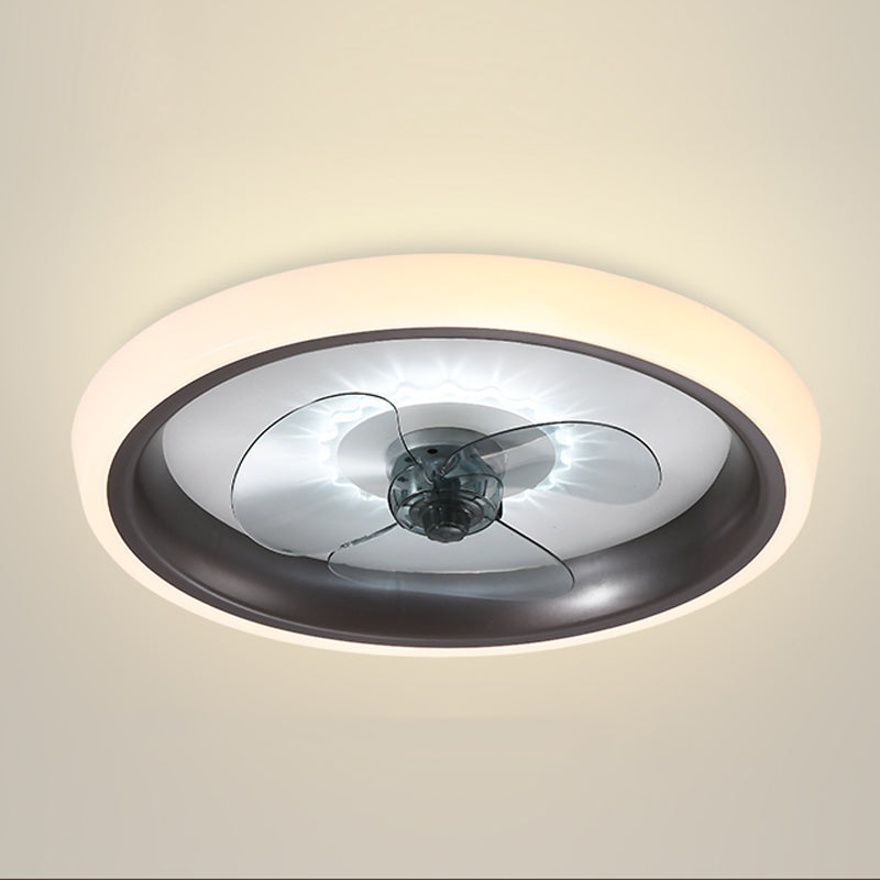 Moderne stijl plafondventilator verlichting metaal 1 licht plafondventilator licht voor keuken