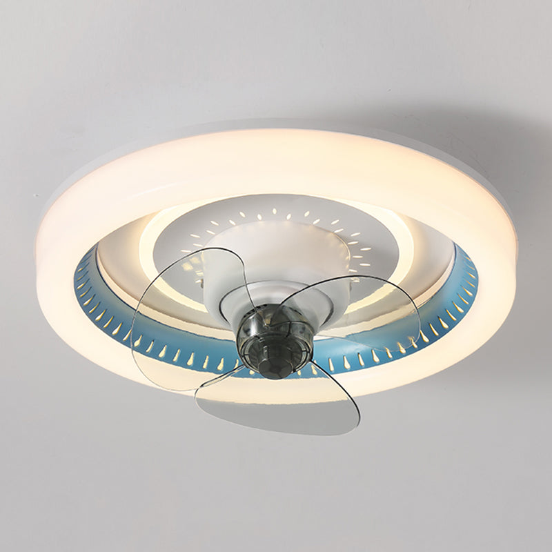 Moderne stijl plafondventilator verlichting metaal 1 licht plafondventilator licht voor keuken