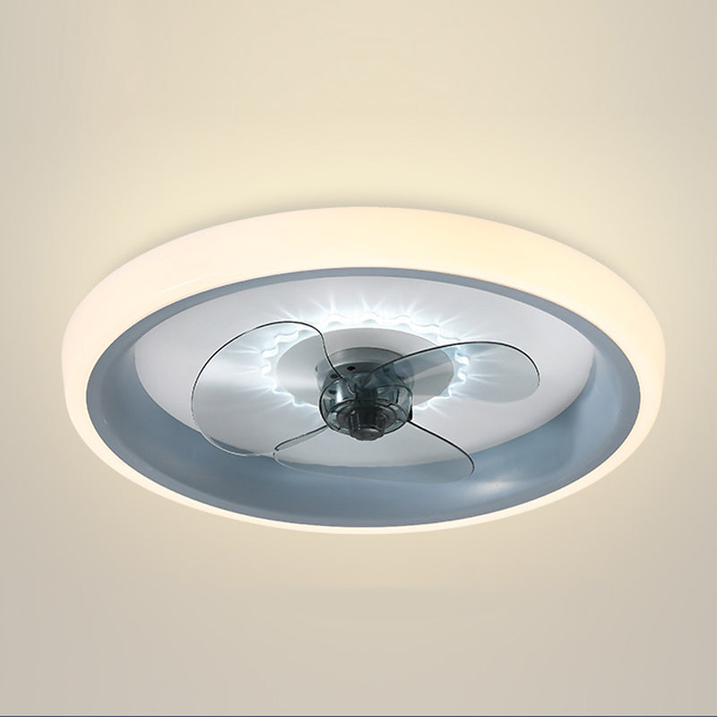 Moderne stijl plafondventilator verlichting metaal 1 licht plafondventilator licht voor keuken