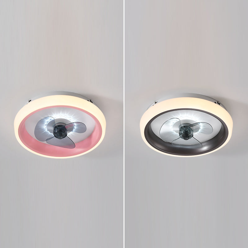 Moderne stijl plafondventilator verlichting metaal 1 licht plafondventilator licht voor keuken