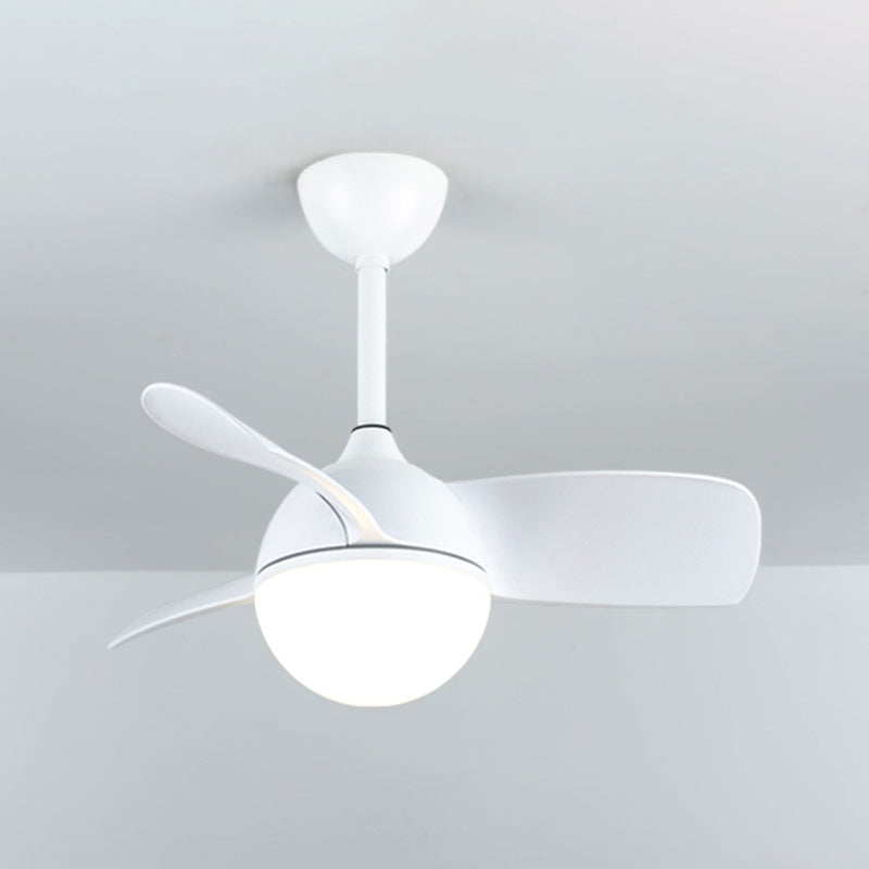Ventilador de techo de metal ligero LED nórdico Techo de techo de altura para dormitorio