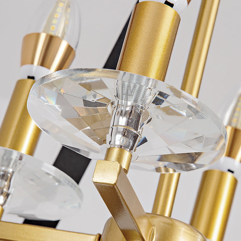 Chandelier géométrique Metal industriel 4 lumières Pendant le lustre pour salle à manger