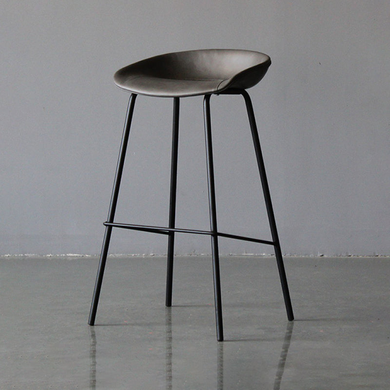 Modern Style Bar-stool PU Leather Counter Bar Stool with Metal Legs for Kitchen