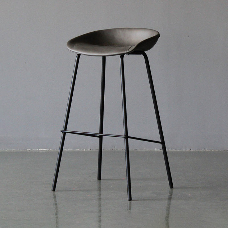 Modern Style Bar-stool PU Leather Counter Bar Stool with Metal Legs for Kitchen