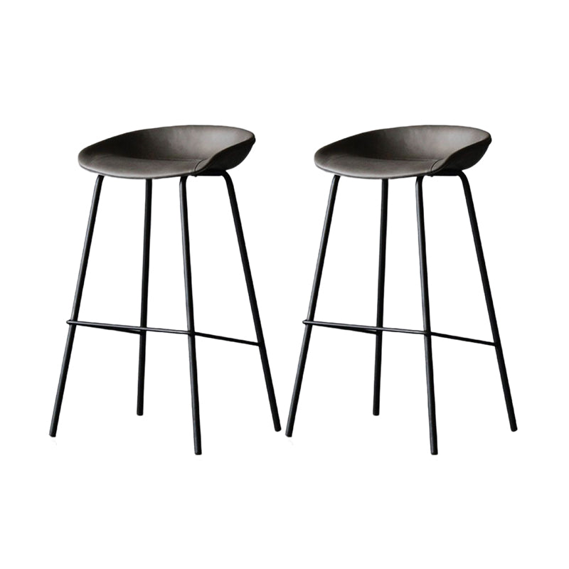 Modern Style Bar-stool PU Leather Counter Bar Stool with Metal Legs for Kitchen