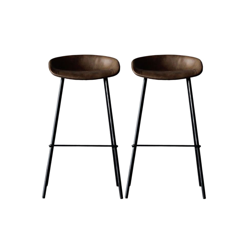 Modern Style Bar-stool PU Leather Counter Bar Stool with Metal Legs for Kitchen
