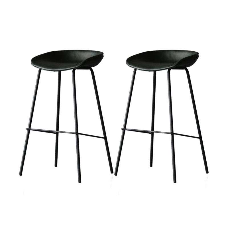 Modern Style Bar-stool PU Leather Counter Bar Stool with Metal Legs for Kitchen
