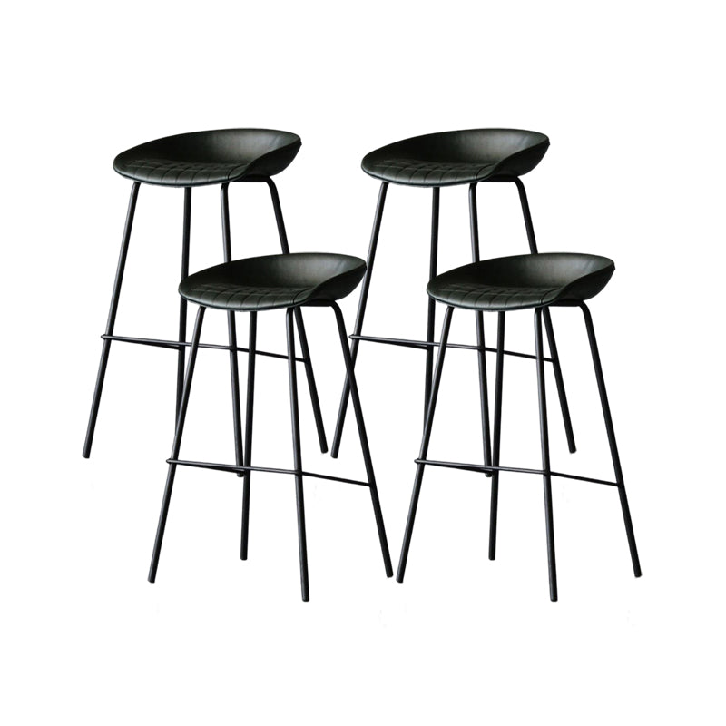 Modern Style Bar-stool PU Leather Counter Bar Stool with Metal Legs for Kitchen