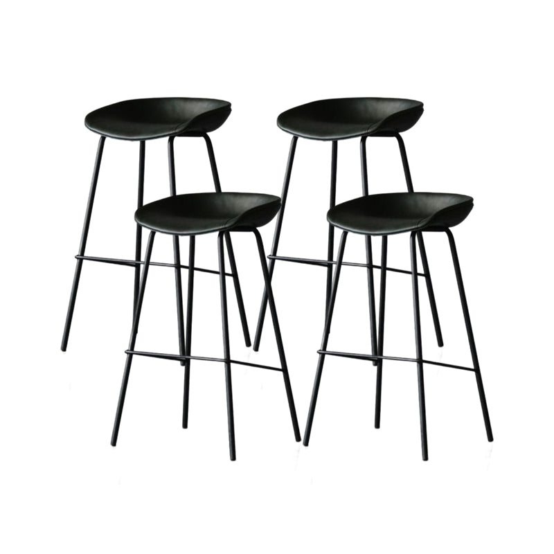 Modern Style Bar-stool PU Leather Counter Bar Stool with Metal Legs for Kitchen