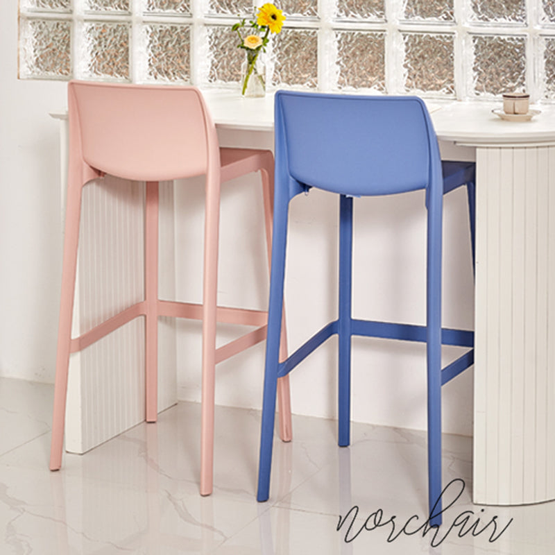 Modern Style Bar-stool Plastic Counter Bar Stool for Kitchen Bar with Plastic Legs