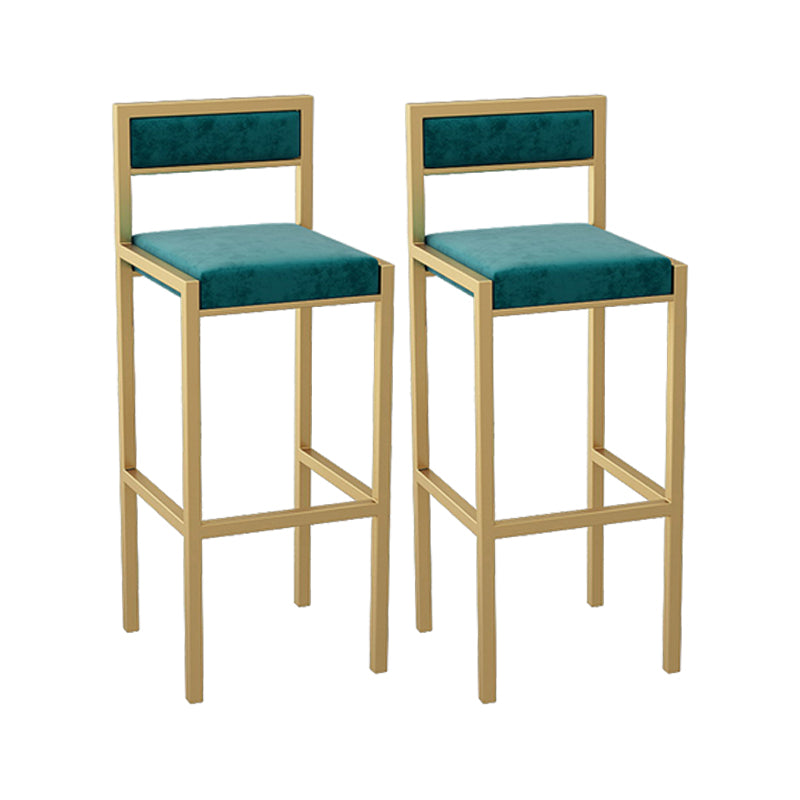 Scandinavian Upholstered Bar Stools for Kitchen Armless Square Stools
