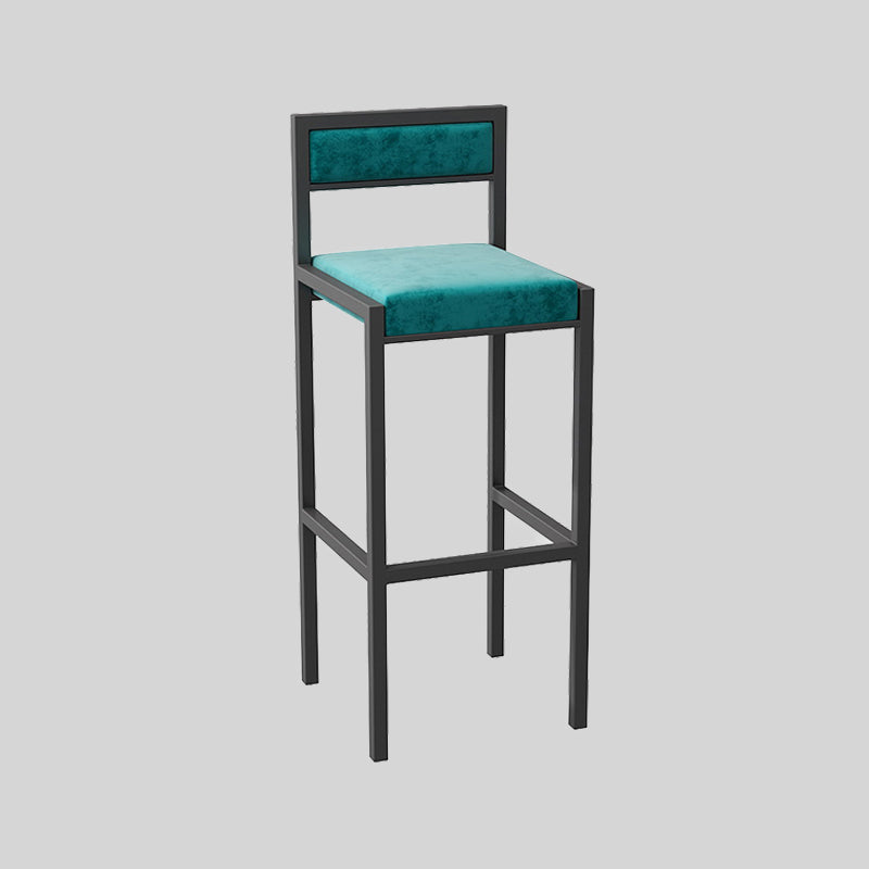 Scandinavian Upholstered Bar Stools for Kitchen Armless Square Stools