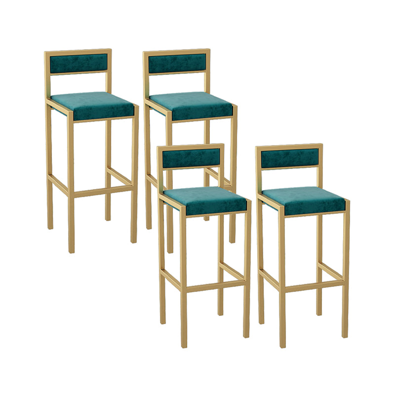 Scandinavian Upholstered Bar Stools for Kitchen Armless Square Stools