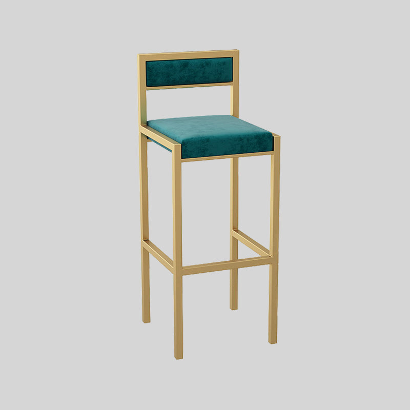 Scandinavian Upholstered Bar Stools for Kitchen Armless Square Stools