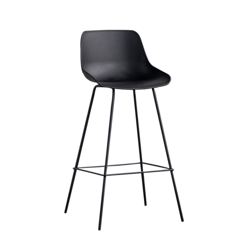 Contemporary Style Bar-stool Plastic Counter Bar Stool for Kitchen Bar with Metal Legs