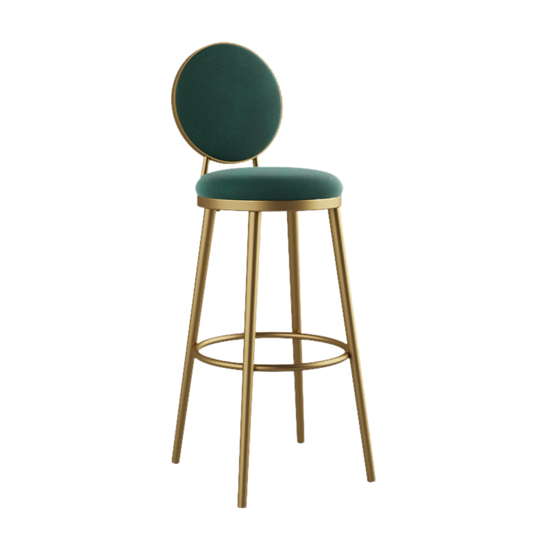 Nordic Design Upholstered Bar Stools for Home Luxury Low Back Round Stools