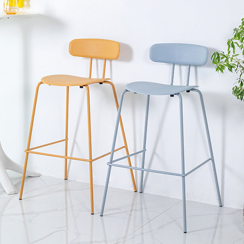 Modern Bar-stool Plastic Counter Bar Stool for Kitchen Bar with Metal Legs