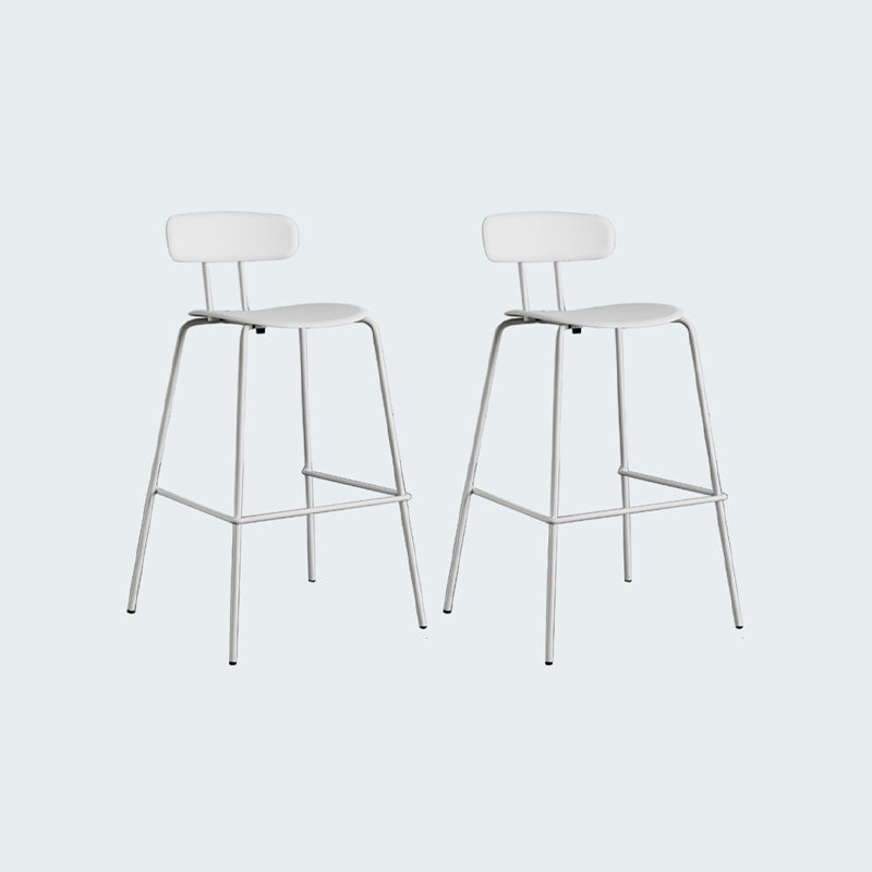 Modern Bar-stool Plastic Counter Bar Stool for Kitchen Bar with Metal Legs