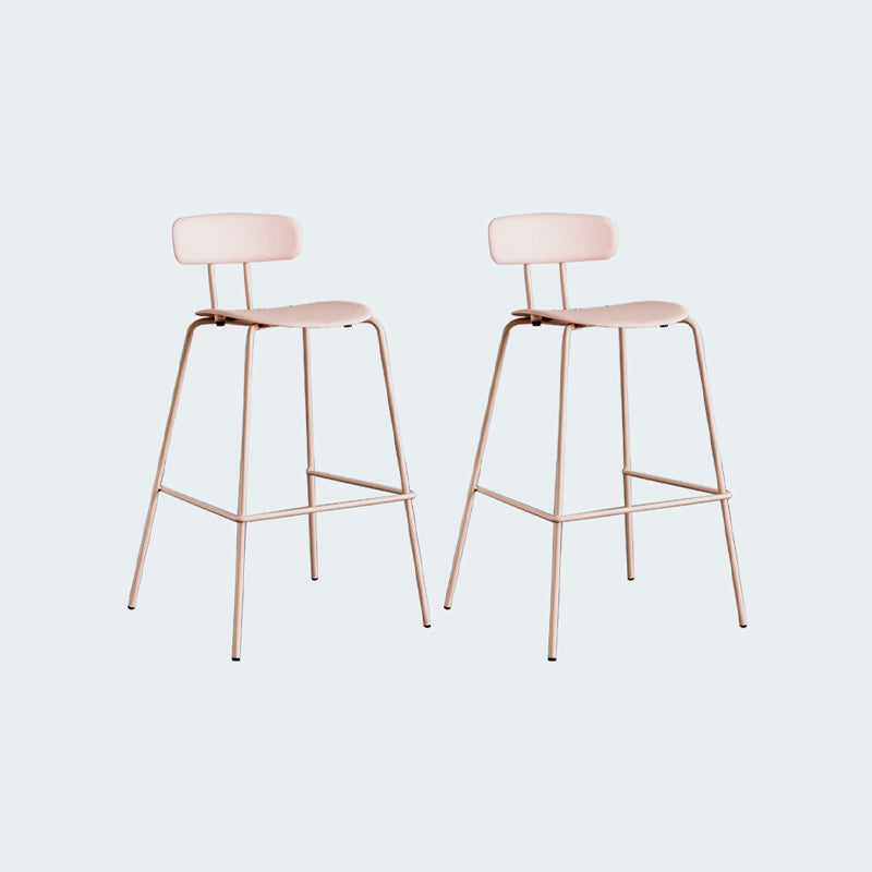 Modern Bar-stool Plastic Counter Bar Stool for Kitchen Bar with Metal Legs