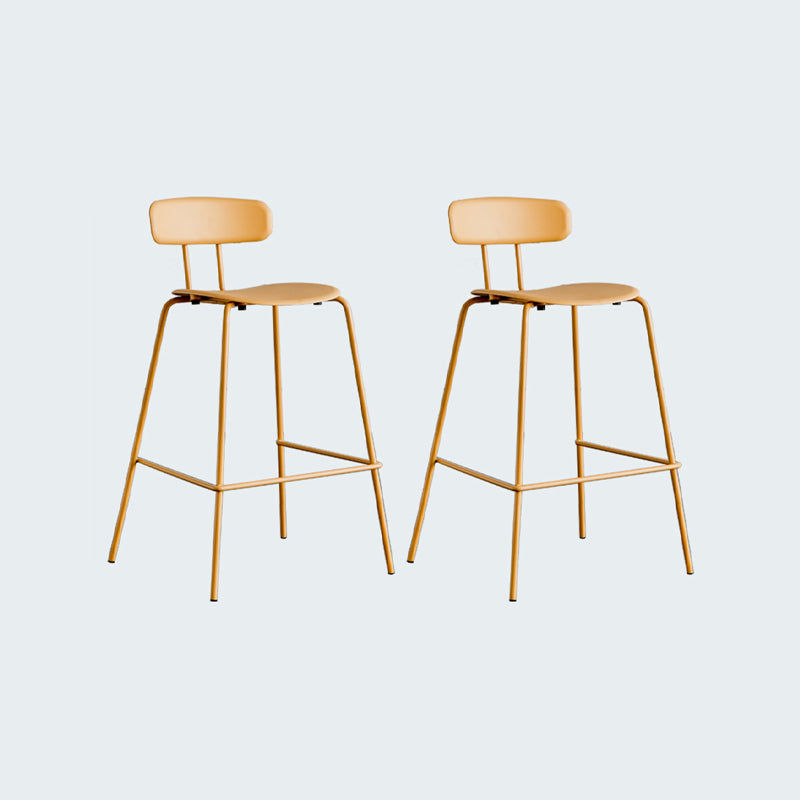 Modern Bar-stool Plastic Counter Bar Stool for Kitchen Bar with Metal Legs