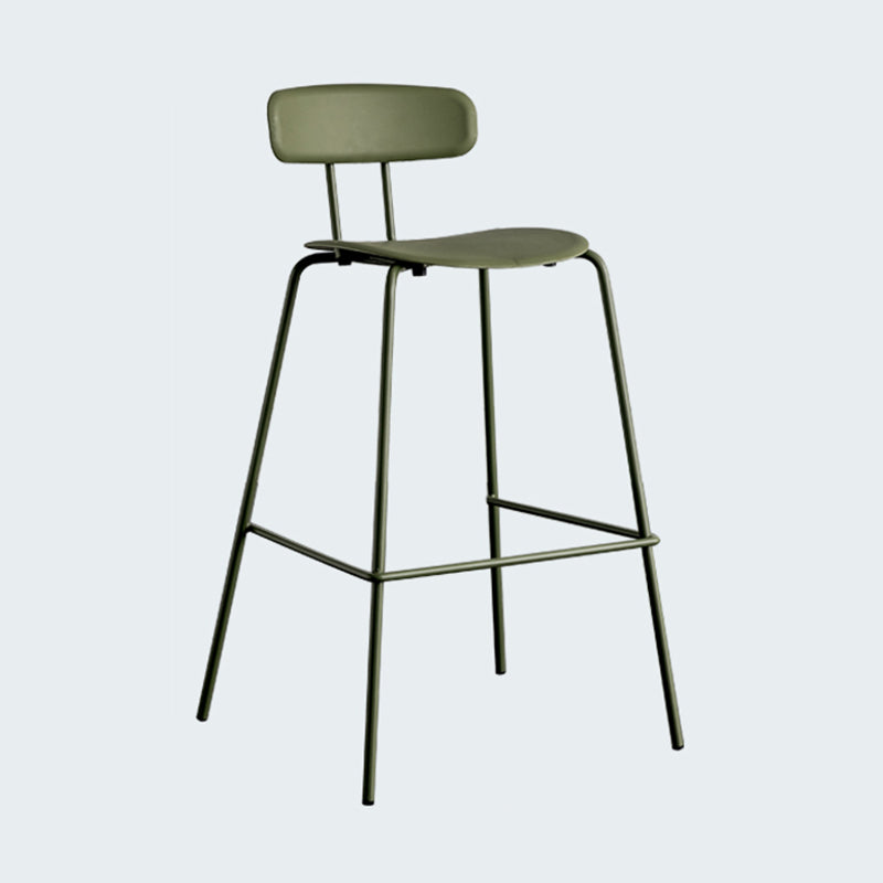 Modern Bar-stool Plastic Counter Bar Stool for Kitchen Bar with Metal Legs