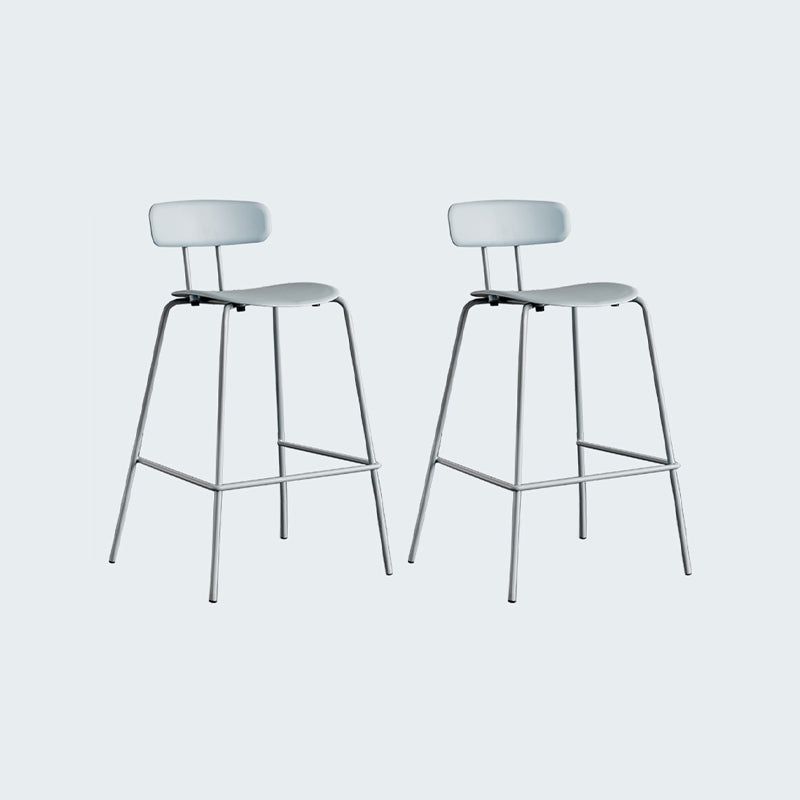 Modern Bar-stool Plastic Counter Bar Stool for Kitchen Bar with Metal Legs