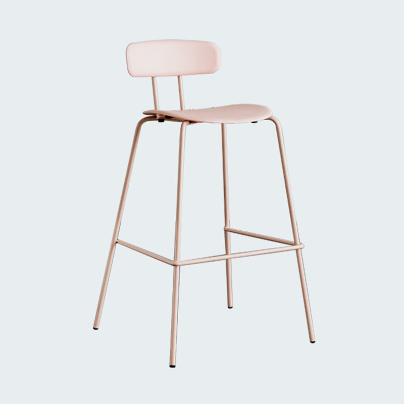 Modern Bar-stool Plastic Counter Bar Stool for Kitchen Bar with Metal Legs